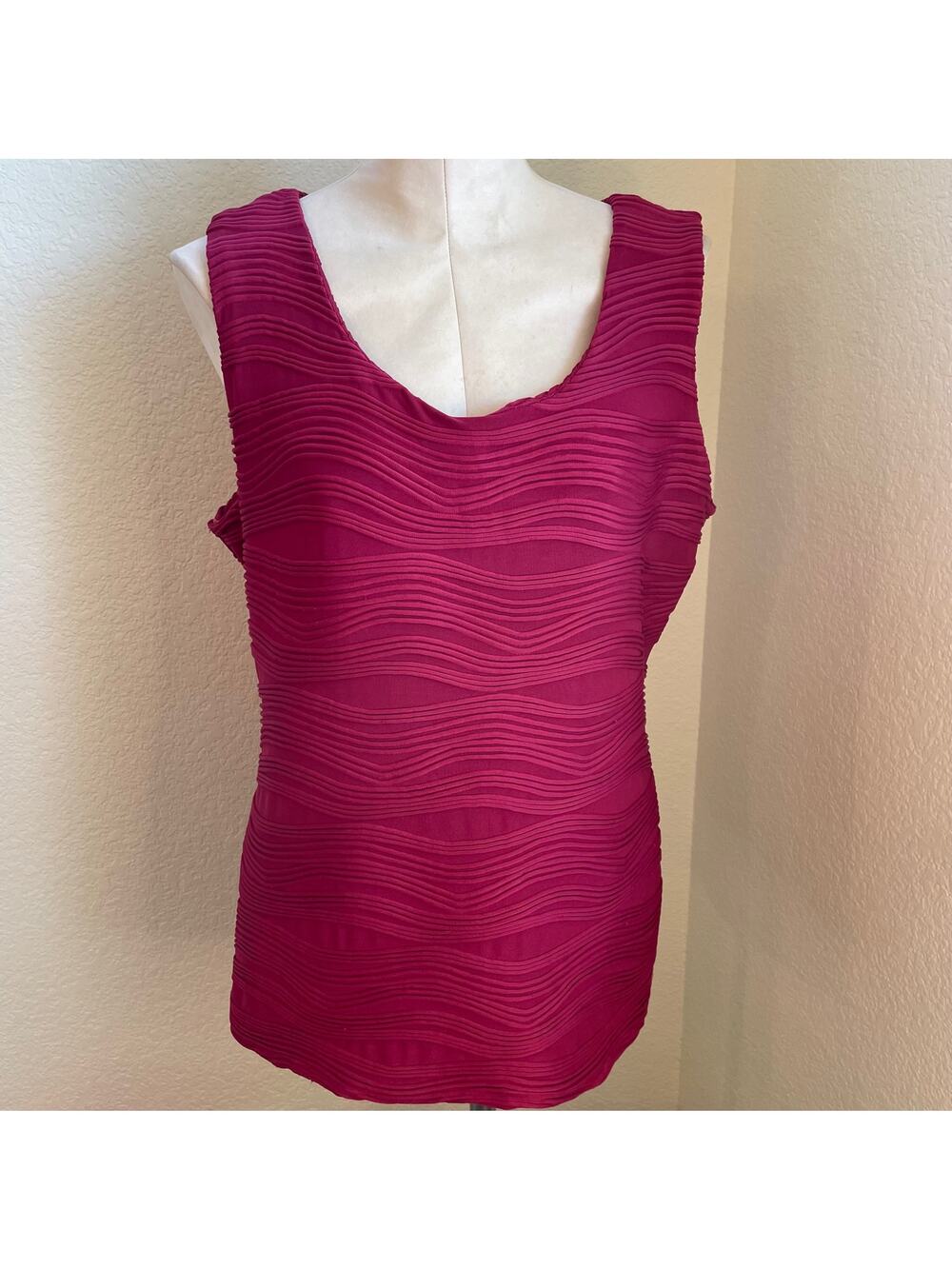 Cocomo magenta ribbed blouse womens XL